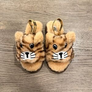 UGG Australian Fluff Yea tiger slip ons for kids